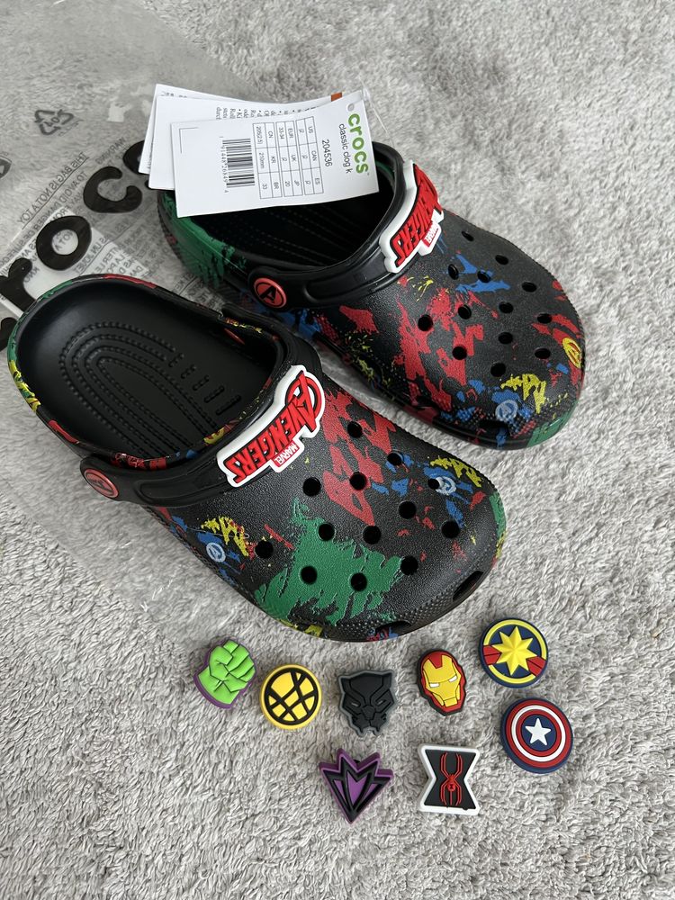 Дитячі сабо Crocs J1 J2 CLASSIC MARVEL AVENGERS 33-34 розмір