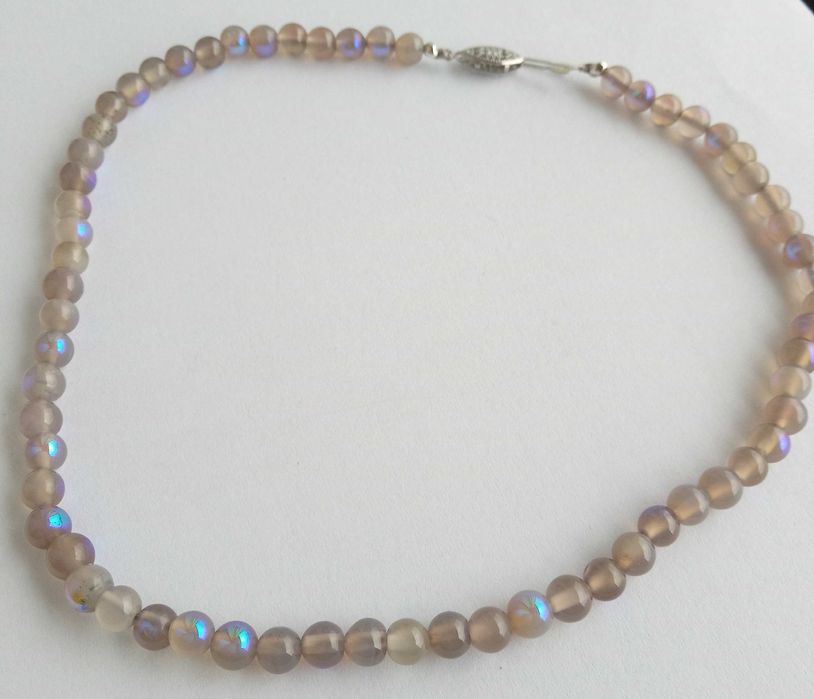 Намисто кольє буси з лабрадоритом, довжина 40 см, вага 22 г