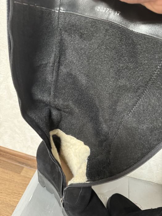 Чоботи жіночі зимові, замша, хутро, 39р