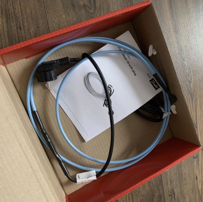 Нагревательный кабель, обогрев труб 230 В 100 Вт 6 м Danfoss