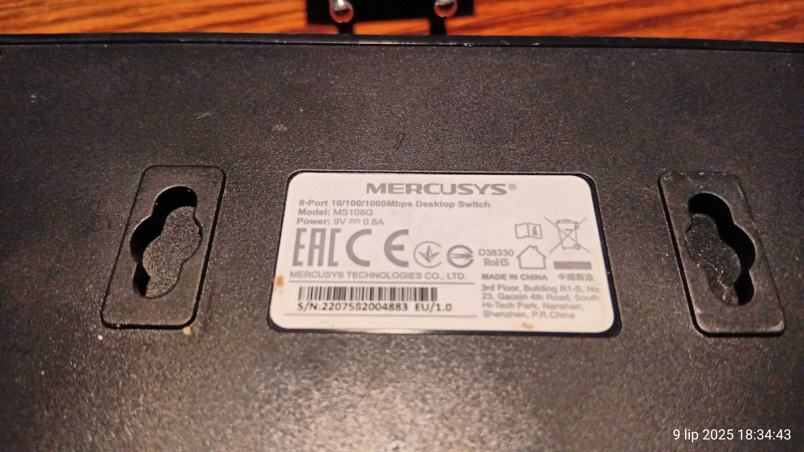 Switch Mercusys 5p MS108G (8x10/100/1000Mbit)