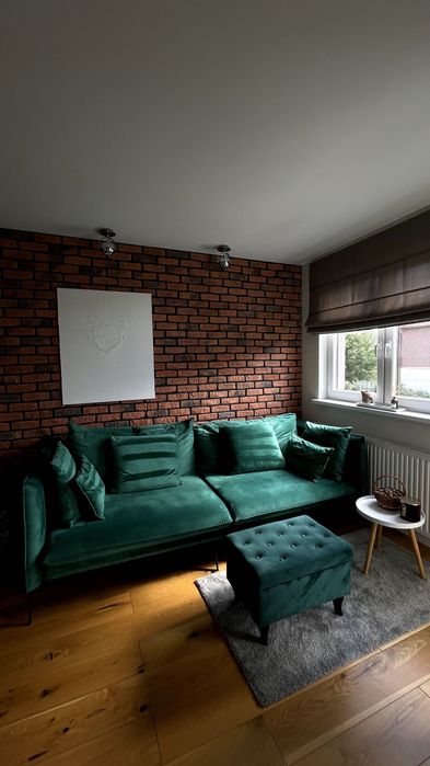 Sofa/ kanapa welurowa Agata Meble l Vocal l butelkowa zieleń