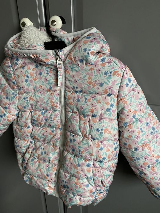 Śliczna zimowa kurteczka dziewczęca F&F 74-80cm