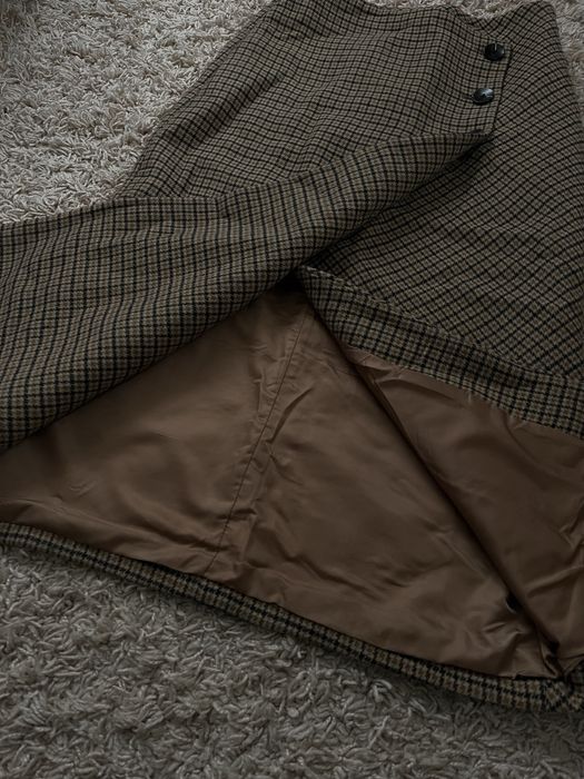 Шерстянная очень теплая юбка в клетку