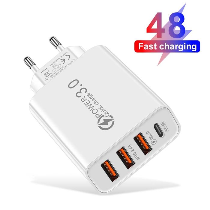 Szybka ładowarka 60W GaN 3xUSB-C 1xUSB-A FAST
