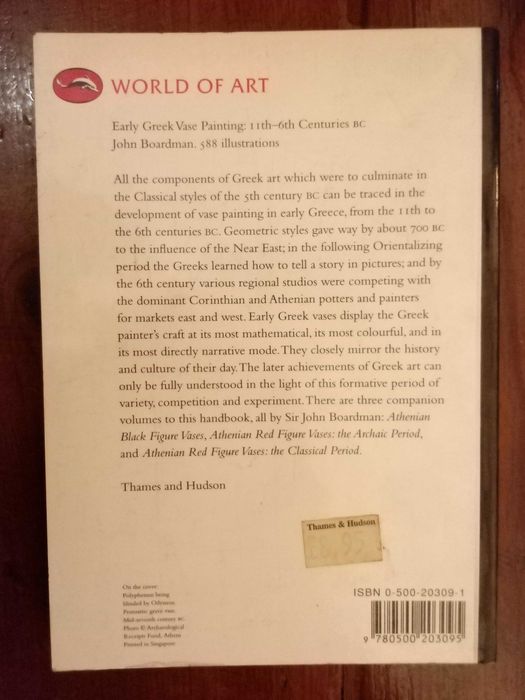 John Boardman - Early Greek vase painting