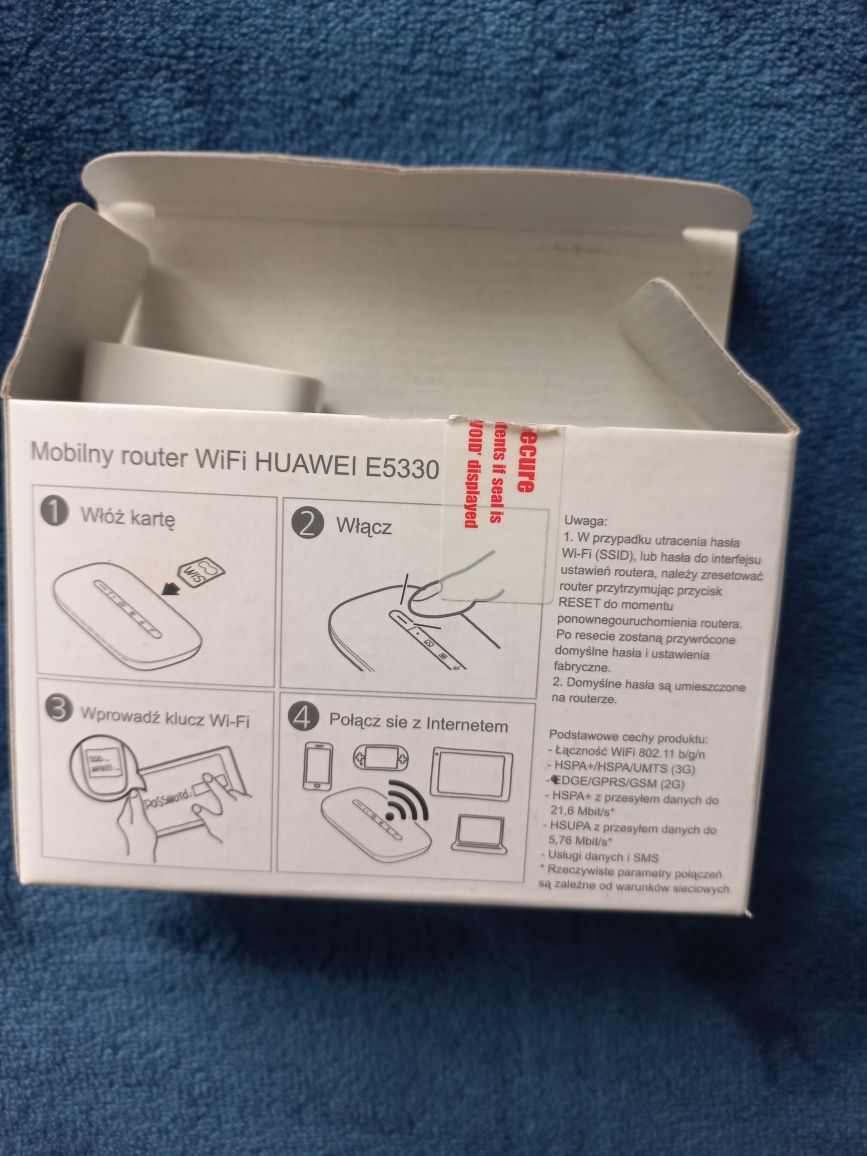 Mobilny router wifi Huawei E5330 modem sprawna bateria ładowarka