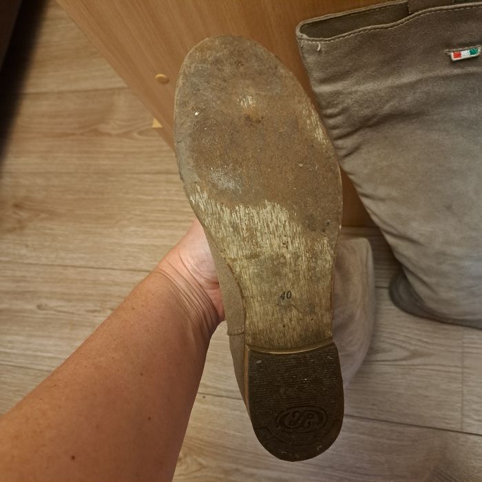 Сапоги ботфорты замшевые Италия  р.40.