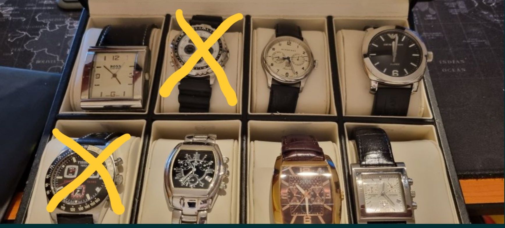 Relógios classicos Armani, Tissot, Boss, Guess, Citizen, etc