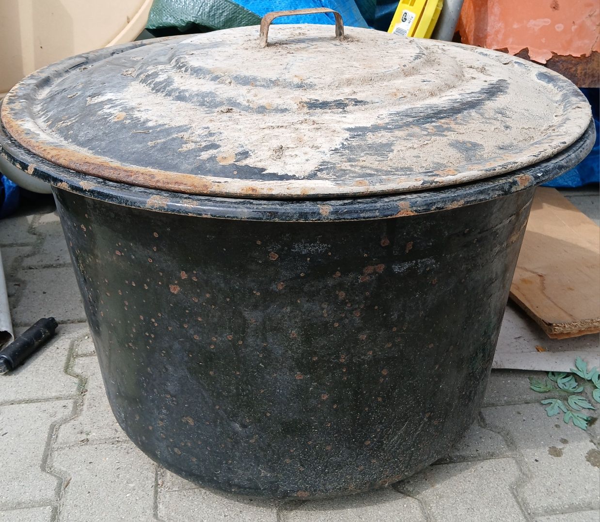 Duży kocioł/garnek emaliowany