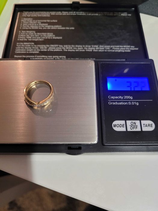 Okazja!Pierścionek z brylantami próba 585