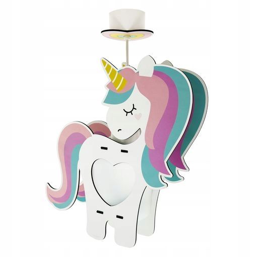 Lampa sufitowa UNICORN Jednorożec jednorożce E27 słodka 3D wisząca zwi