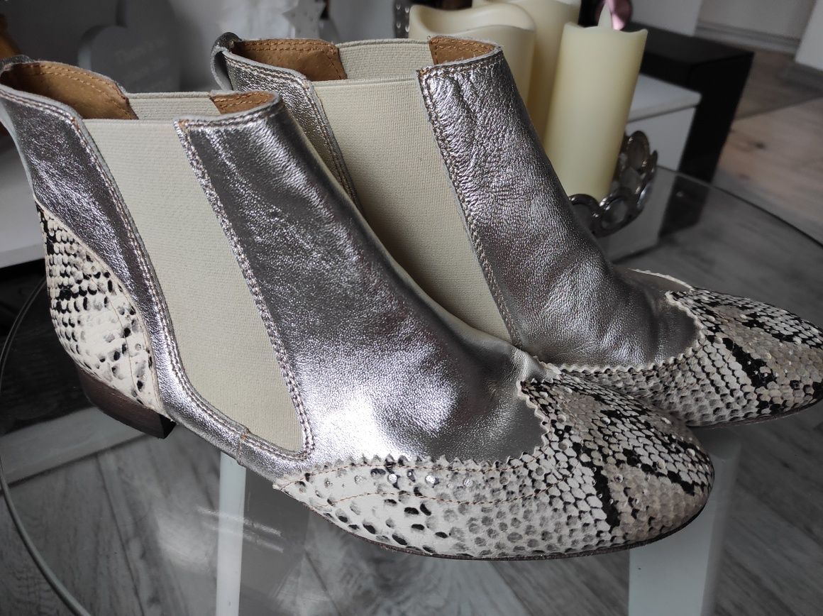 Buty sztyblety skóra - nowe