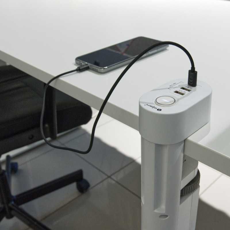 Listwa podblatowa, 3 gniazda, 3 x USB, 1,5 m, czarna lub biała