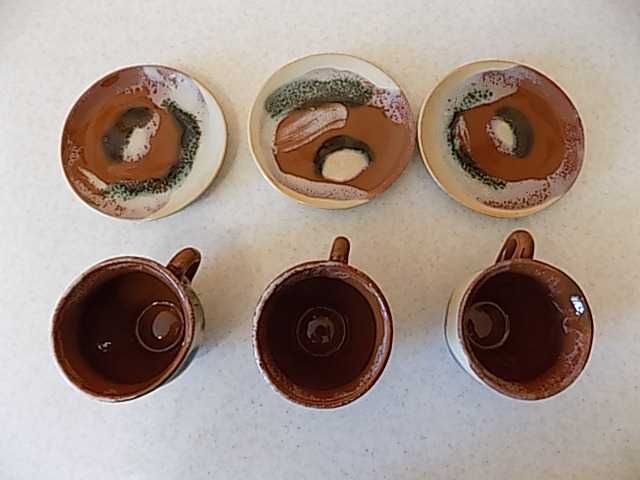 Чайник и 3 чашки с блюдцами ЛКСФ