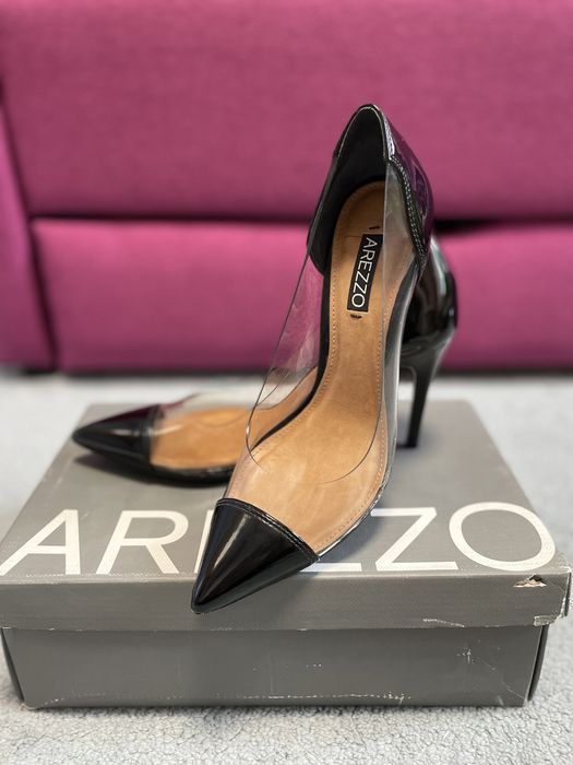 Туфлі прозоро-чорні Arezzo