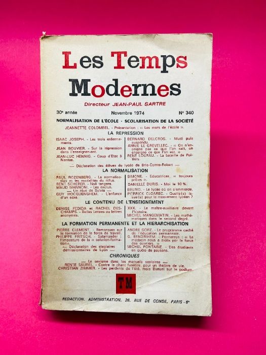 Les Temps Modernes - Jean-Paul Sartre
