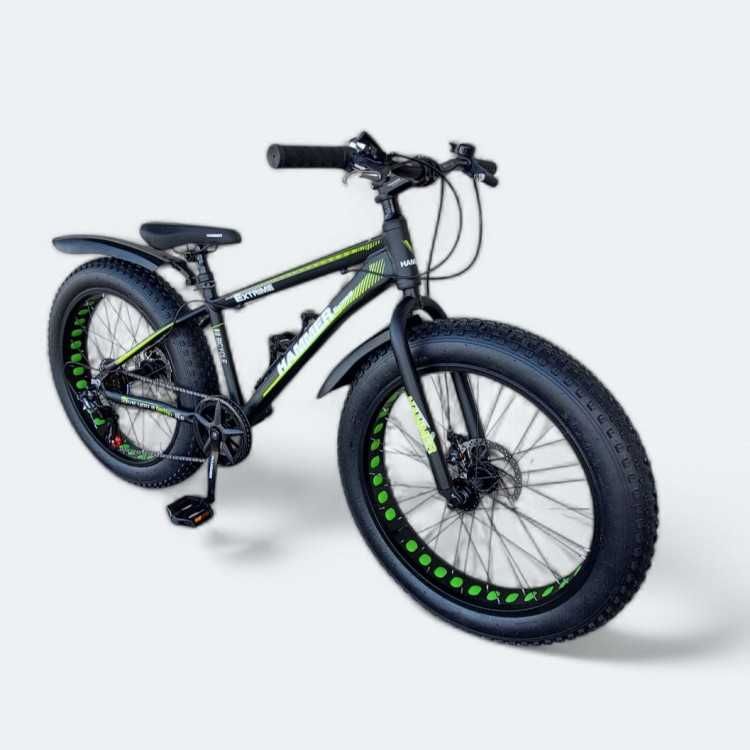 Велосипед фэтбайк HAMMER EXTRIME 24,26",рама 17 и 19" КРЫЛЬЯ в ПОДАРОК