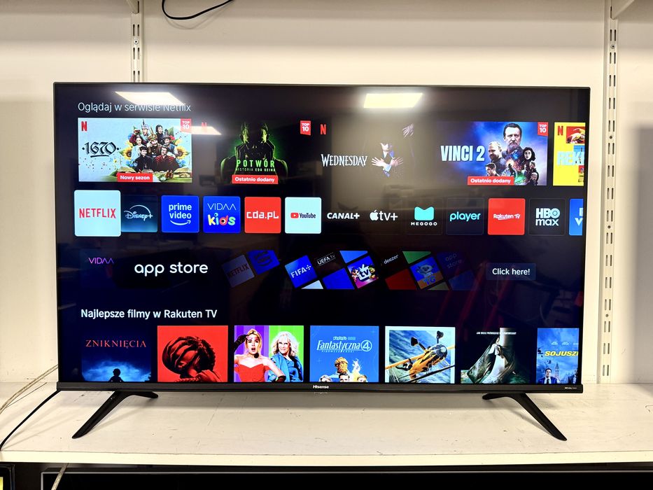 Hisense 43 cale 4k UHD smart wifi 43A6BG gw3m telewizor dvbt2