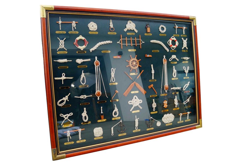 Obraz gablota węzły marynarskie duży 105/81,5 cm marynistyka