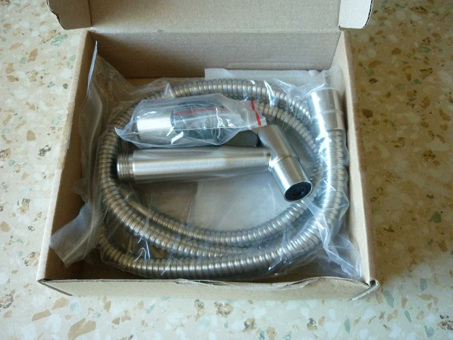 Душик Platinum для гигиены, для подключения к смеситель, нержавейка