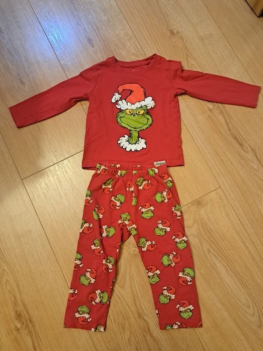 Piżama grinch 92 sinsay czerwona długi rękaw