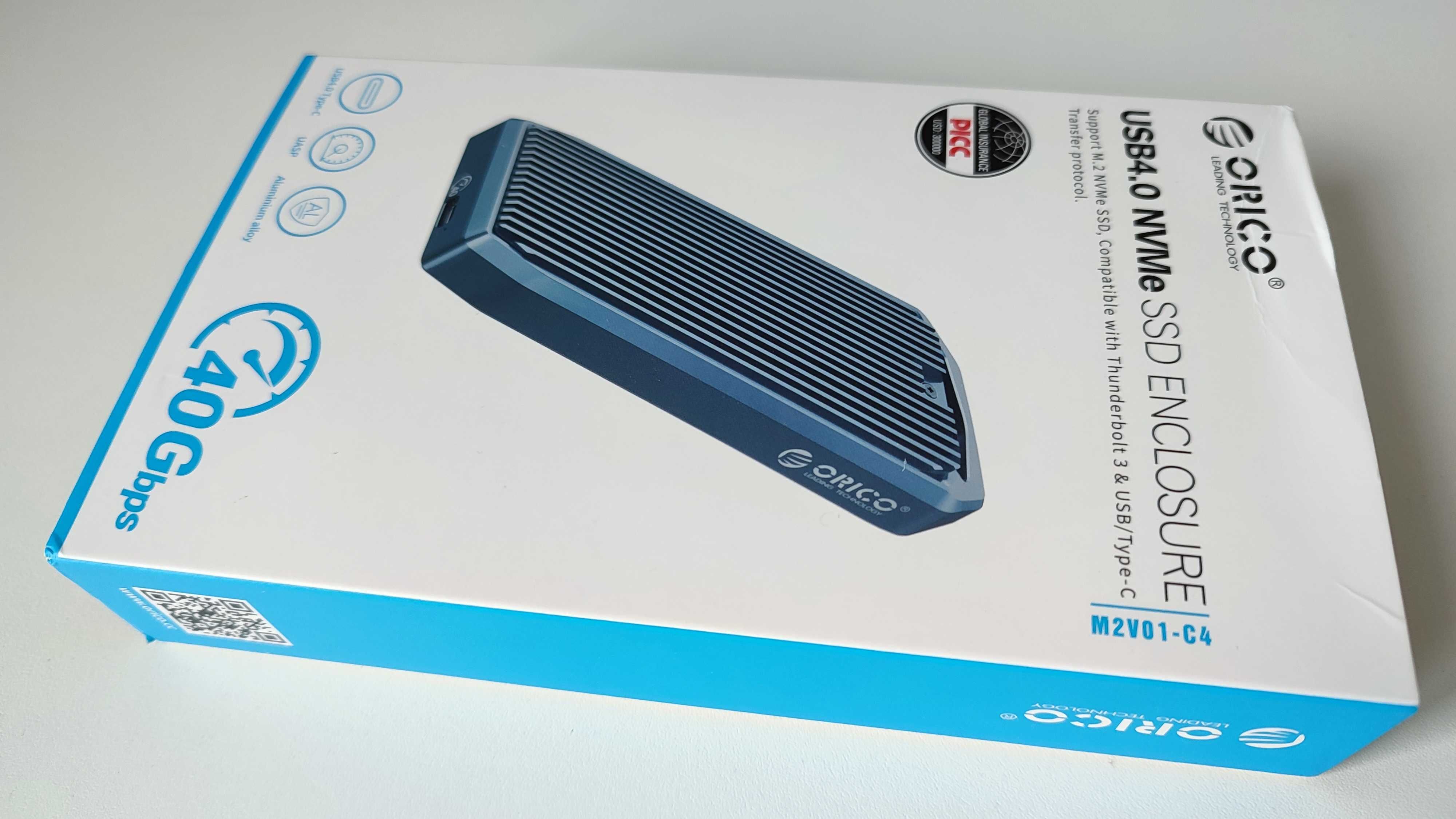 Внешний кейс бокс карман для M2 NVMe ORICO 40 Гбит/с USB4 M2V01-C4