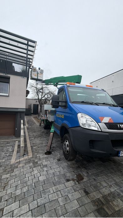 Podnosnik koszowy zwyżka wynajem uslugi , wycinka,mycie dachow