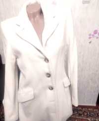 Белое пальто кашемир