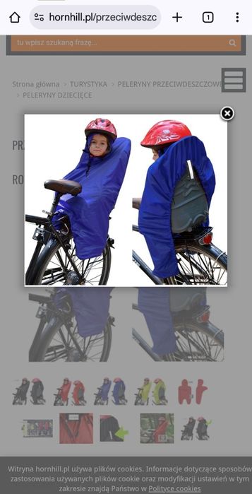 Hornhill Kurtka Deszczowa / Peleryna Rowerowa Dziecko do 4 lat