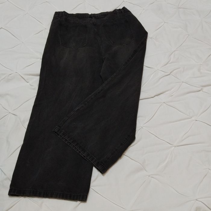 Широкі джинси темно сірого кольору розмір розмір ХХЛ