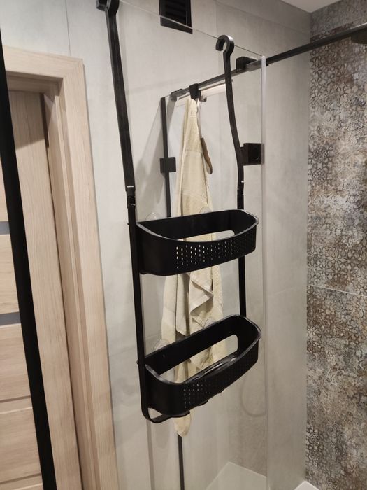 Wisząca półka pod prysznic, czarna