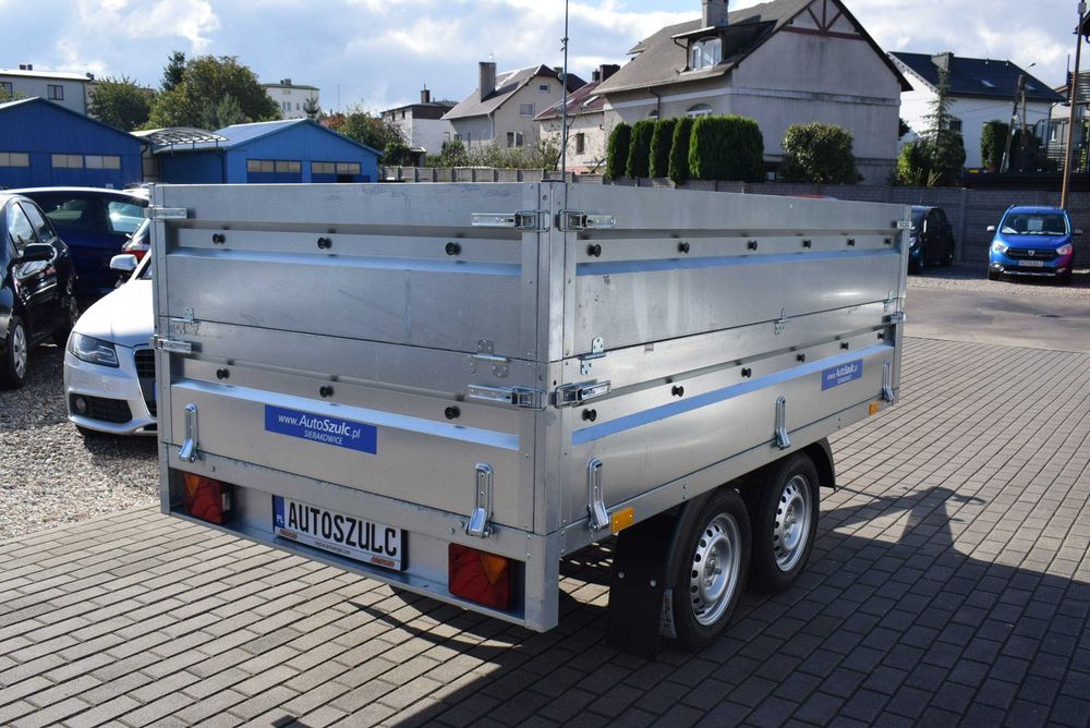 Przyczepa Neptun 263x145x40 + Drugie Burty, Dwuosiowa Platforma, Kat.B