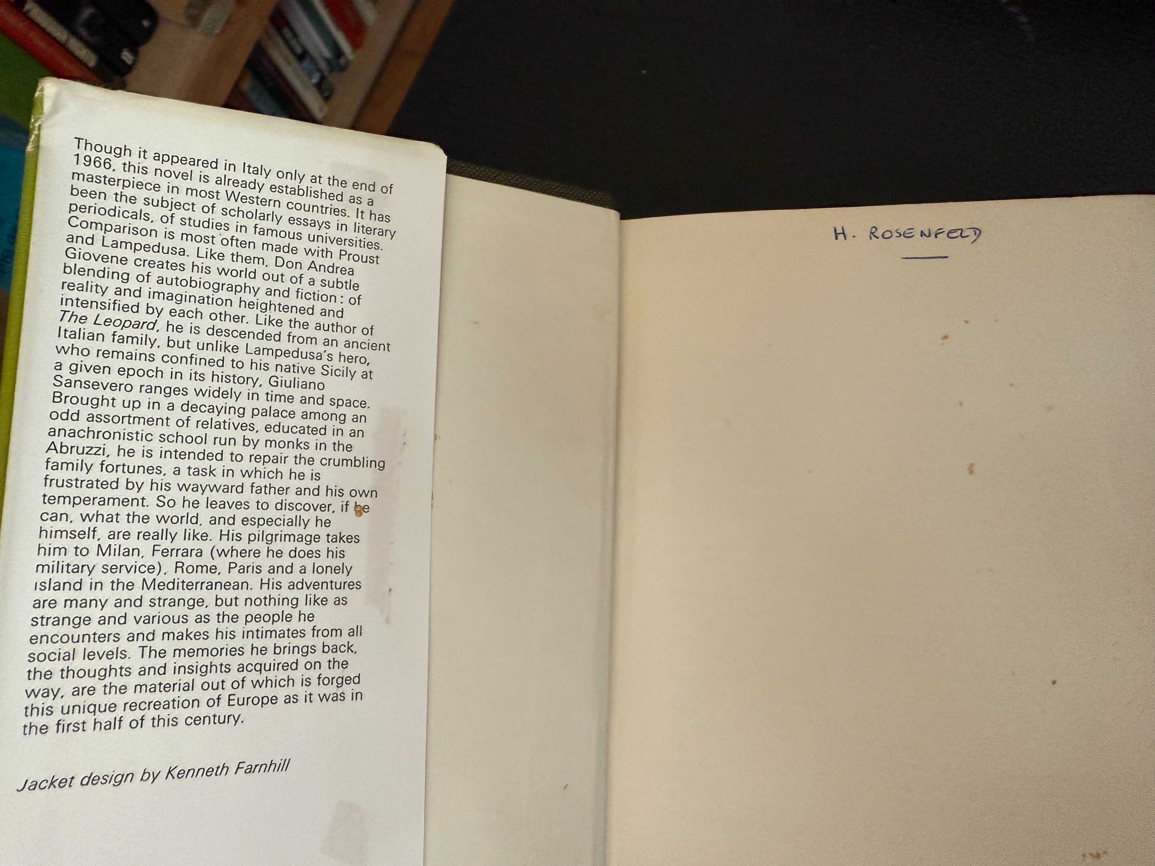 Andrea Giovene – The Book of Giuliano Sansevero