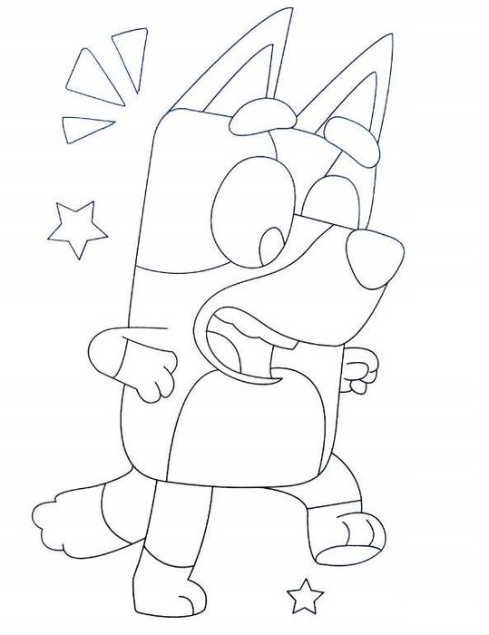 Kolorowanka Bluey - maluj i baw się z Bluey i Bingo!