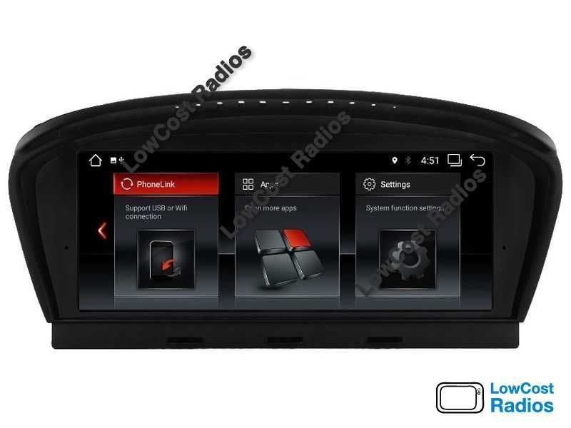 Auto Rádio GPS ANDROID BMW E60, E61, E90, E91 (Série 3 e 5) Wifi USB