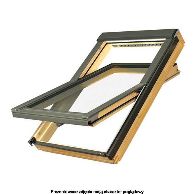 Okno dachowe FAKRO FTP-V U4 78x118 - dolne otwieranie 3 szyby RAL 7016