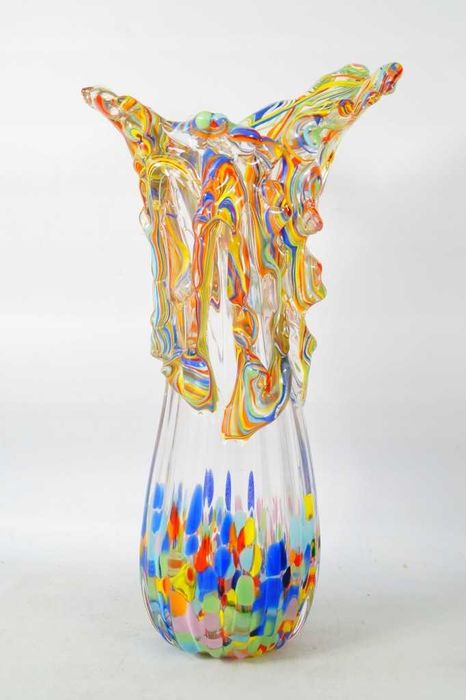WAZON szklany MURANO style piękne kolory DUŻY unikat