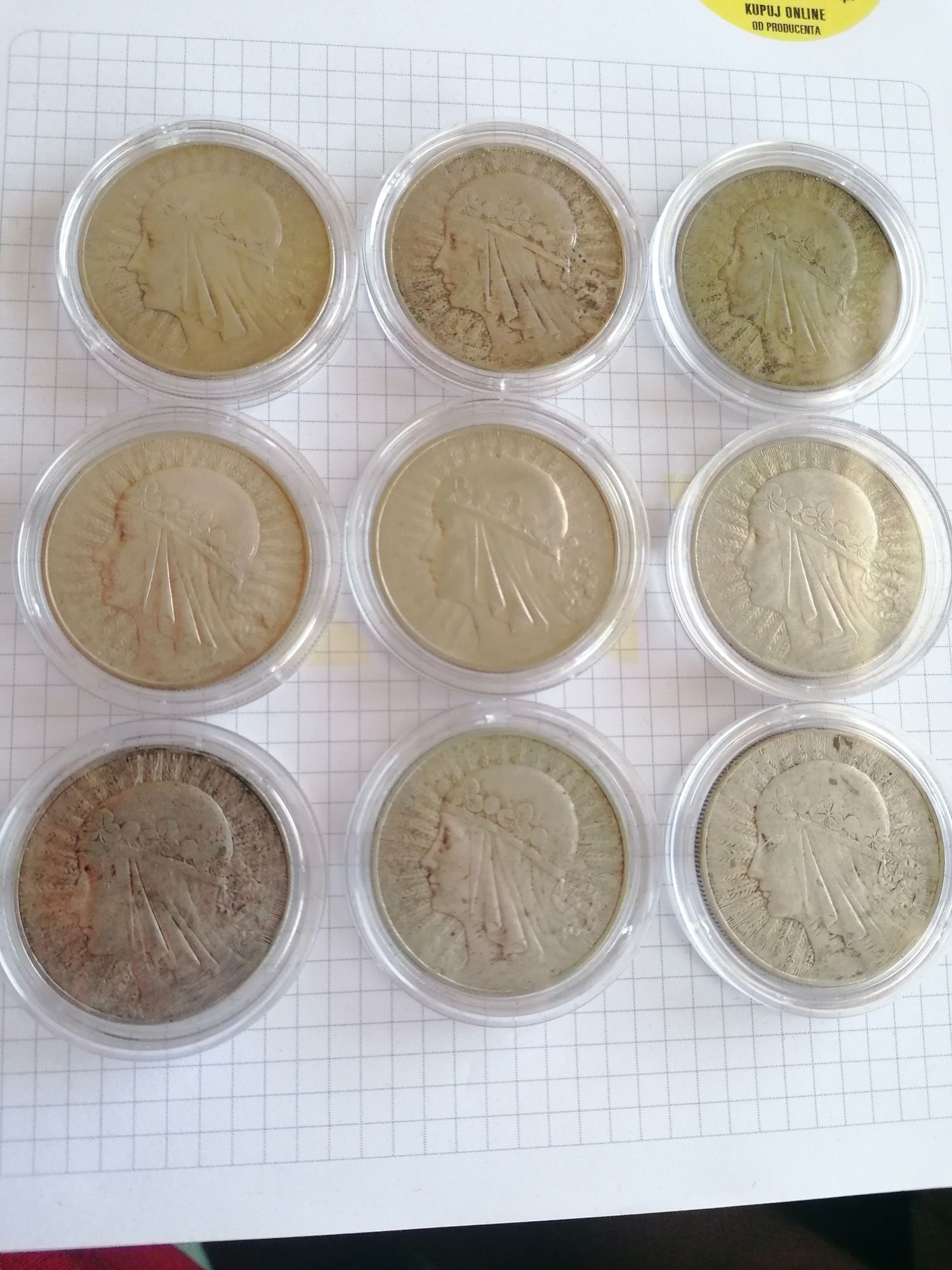 10zl Polonia 9 szt