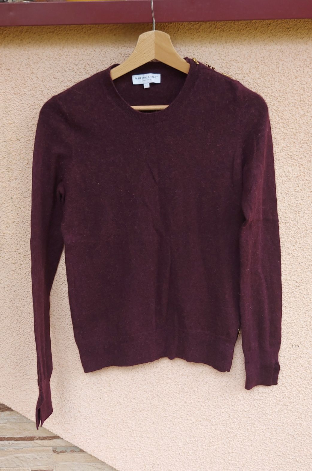 sweter wełniany 80% wełna wool xs 34 fabienne chapot   ciepły zima jes