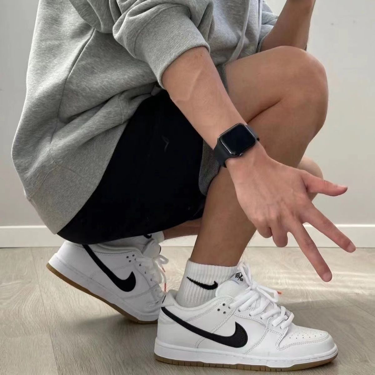 Найк данк белые низкие Nike Dunk sb low pro Кожа