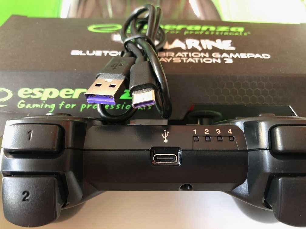 NOWY Pad PS3 Bluetooth bezprzewodowy Esperanza + Kabel * Wejherowo
