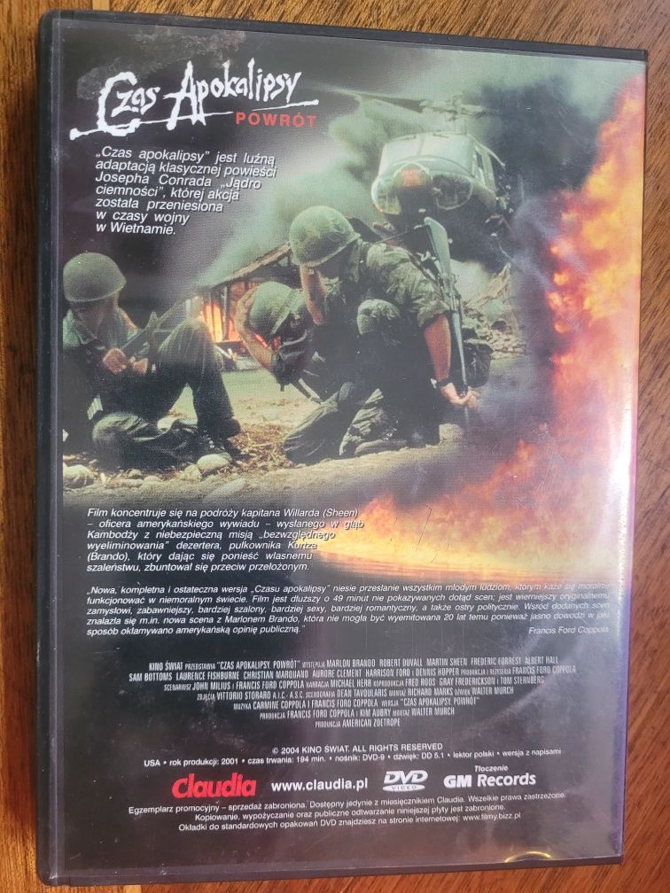 DVD Czas apokalipsy. Powrót /wer.reżyserska/ 2004 Kino Świat/Lektor PL