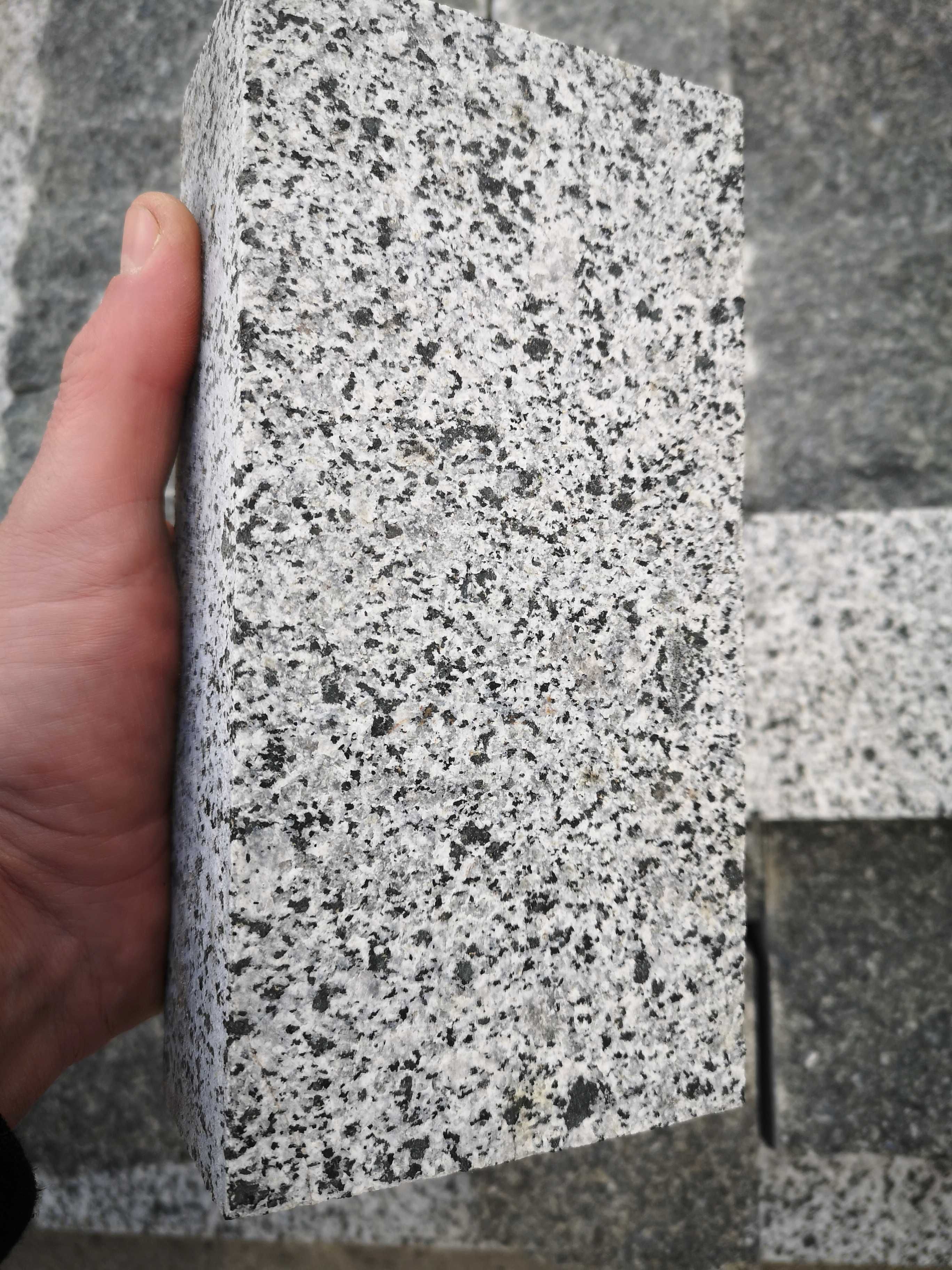 Zimowa PROMKA ! SZARA Kostka GRANITOWA cięta płomieniowana na podjazdy