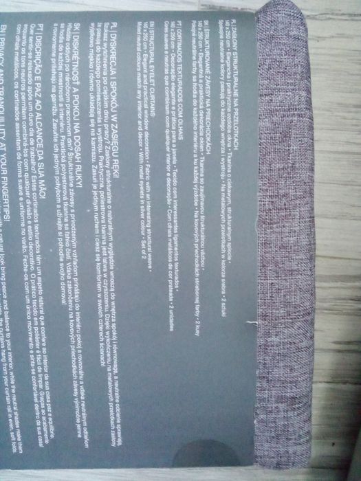 Zasłony strukturalne brązowo szare ala len styl boho SMUKEE przelotki