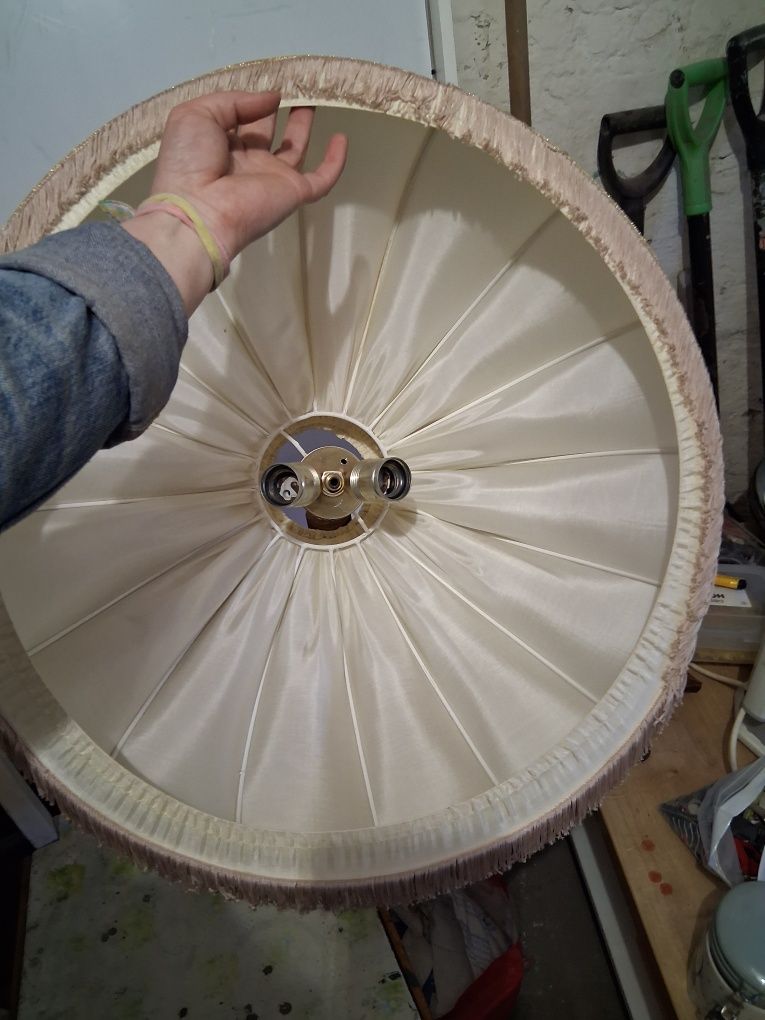 Lampa  PRL klosz abażur żyrandol