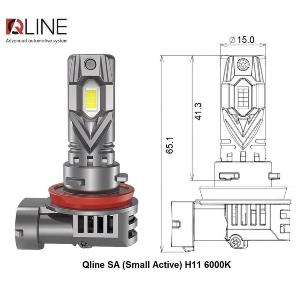 LED лампа Qline SA (Small Active) H11 6000K (2шт)