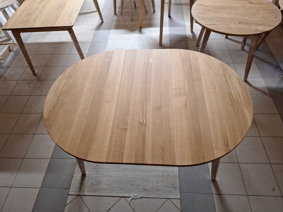 Stół dębowy rozkładany fi 120 ( na magazynie)
