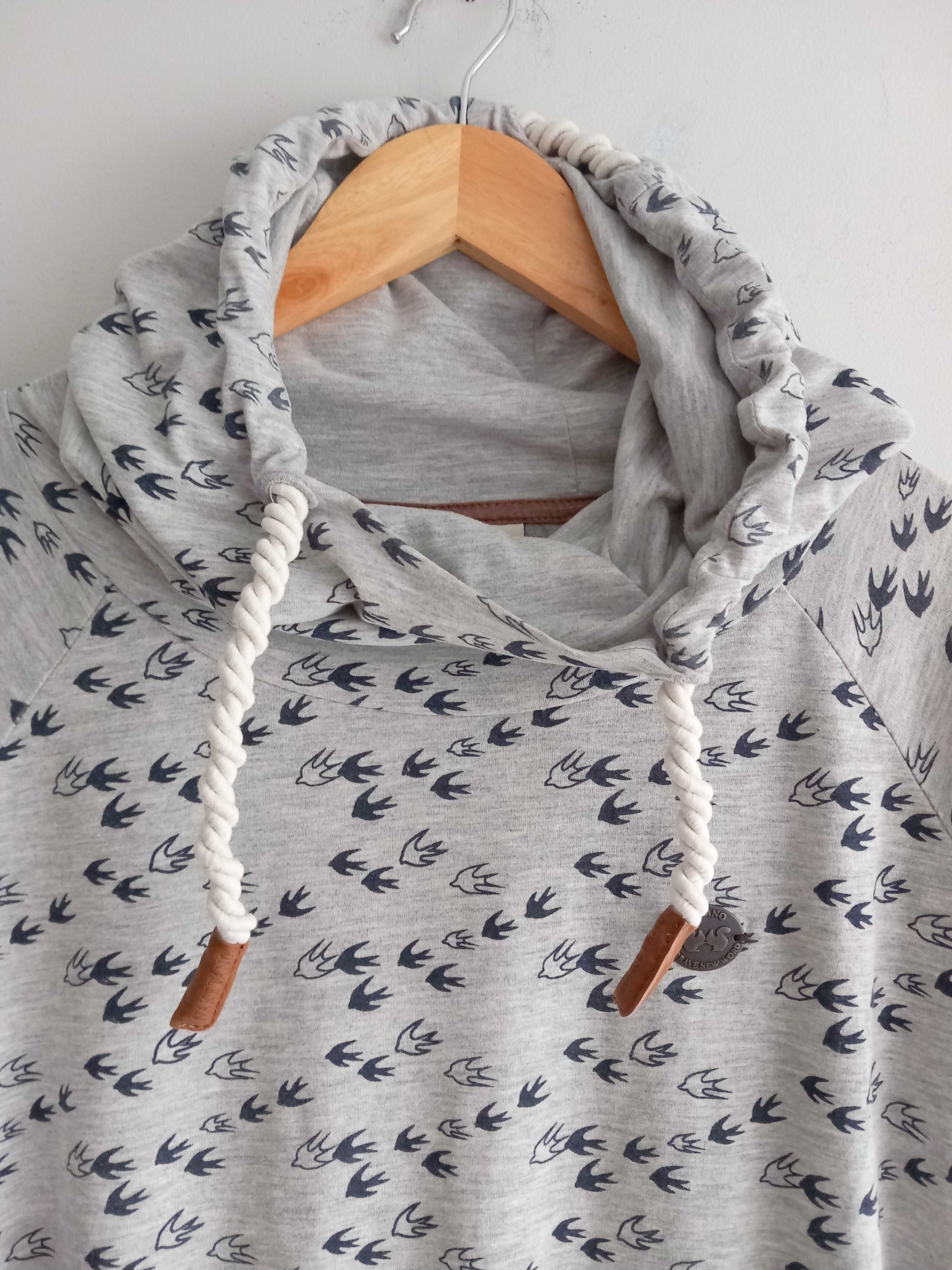 Naketano cienka bawełniana bluza damska z kapturem hoodie