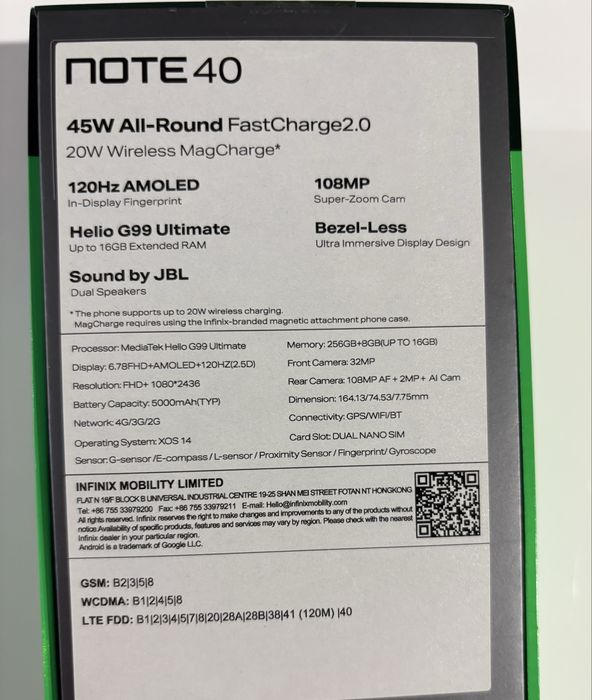 Telefon Infinix note 40